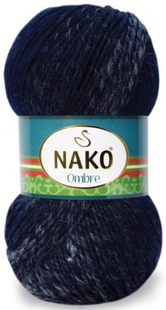 Пряжа Nako OMBRE 20453 серый/т.синий