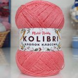 Пряжа M&amp;h KOLIBRI ХЛОПОК КЛАССИК 067 св.коралл (2 мотка)
