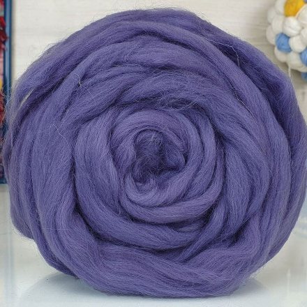 Полутонкая шерсть для валяния 484 баклажан