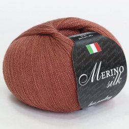 Пряжа Seam MERINO SILK 10 молочный шоколад (2 мотка)