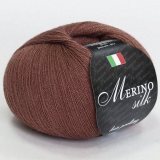 Пряжа Seam MERINO SILK 10 молочный шоколад (2 мотка)