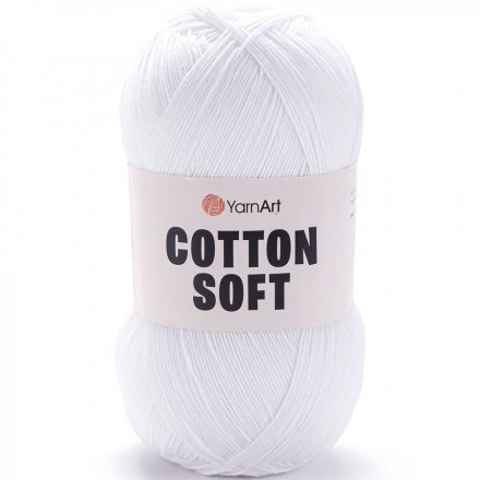 Пряжа Yarnart COTTON SOFT 62 белый (5 мотков)