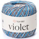 Пряжа Yarnart VIOLET MELANGE 505 корич/голуб/белый (6 мотков)