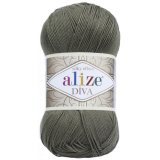 Пряжа Alize DIVA SILKY EFFECT 273 хаки (5 мотков)