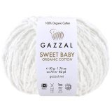 Пряжа Gazzal SWEET BABY ORGANIC COTTON 2600 белый (5 мотков)
