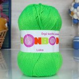Пряжа Nako BONBON LUKS 98395 яр.зелень (5 мотков)