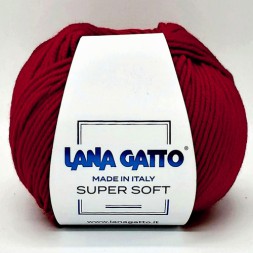 Пряжа Lana Gatto SUPER SOFT 12246 т.красный
