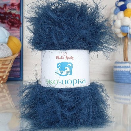 Пряжа M&amp;h ЭКО-НОРКА 018 петроль (5 мотков)