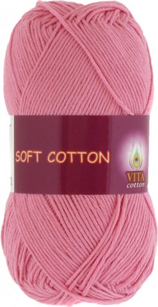 Пряжа Vita cotton SOFT COTTON 1821 розовый