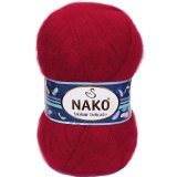 Пряжа Nako MOHAIR DELICATE 3641-6109 красный (5 мотков)