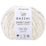Пряжа Gazzal SWEET BABY ORGANIC COTTON 2601 молочный (5 мотков)