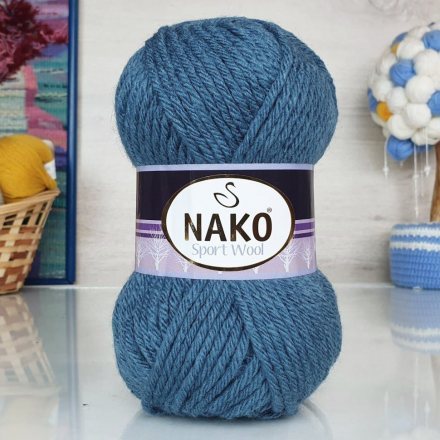 Пряжа Nako SPORT WOOL 185 джинс (5 мотков)