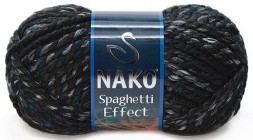 Пряжа Nako SPAGHETTI EFFECT 7600 черный