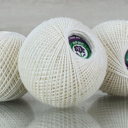 Пряжа ПНК им.Кирова ИРИС 20 0102 слоновая кость (4 мотка)