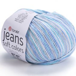 Пряжа Yarnart JEANS SOFT COLORS 6203 гол/сер/бел (10 мотков)