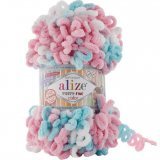 Пряжа Alize PUFFY FINE COLOR 6377 принт (5 мотков)