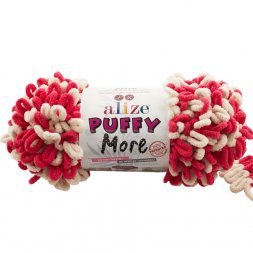 Пряжа Alize PUFFY MORE 6540 принт (2 мотка)