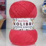 Пряжа M&amp;h KOLIBRI ХЛОПОК КЛАССИК 057 коралл (2 мотка)