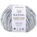 Пряжа Gazzal SWEET BABY ORGANIC COTTON 2602 серый (5 мотков)