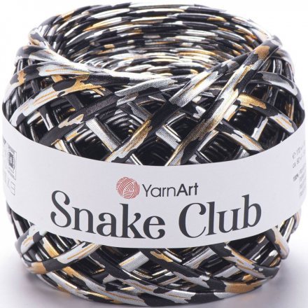 Пряжа Yarnart SNAKE CLUB 5103 золото/сер/черн (1 моток)