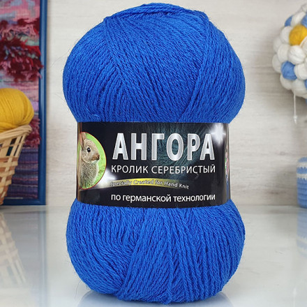 Пряжа Color City АНГОРА КРОЛИК СЕРЕБРИСТЫЙ 2303 синий (5 мотков)