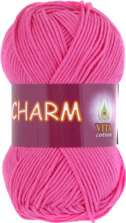 Пряжа Vita cotton CHARM 4155 яр.розовый