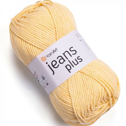 Пряжа Yarnart JEANS PLUS 88 желтый (5 мотков)