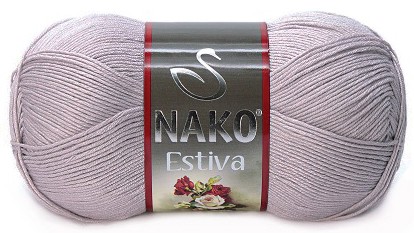 Пряжа Nako ESTIVA 3079 серо-розовый