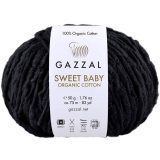 Пряжа Gazzal SWEET BABY ORGANIC COTTON 2603 черный (5 мотков)