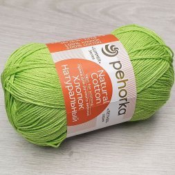 Пряжа Пехорка ХЛОПОК НАТУРАЛЬНЫЙ 483 незрелый лимон (5 мотков)
