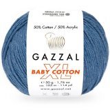 Пряжа Gazzal BABY COTTON XL 3431 джинс (5 мотков)