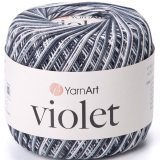 Пряжа Yarnart VIOLET MELANGE 509 черн/бел/серый (6 мотков)