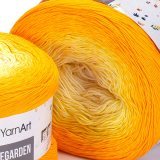 Пряжа Yarnart ROSEGARDEN 309 желт/дыня/кремовый (2 мотка)