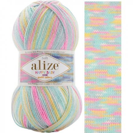 Пряжа Alize HAPPY BABY NEW MULTI COLORS 52992 принт (5 мотков)