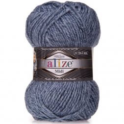 Пряжа Alize SUPERLANA MIDI 806 джинс меланж (5 мотков)
