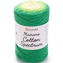 Пряжа Yarnart MACRAME COTTON SPECTRUM 1313 зел/желт/бел (1 моток)