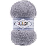 Пряжа Alize LANAGOLD 800 200 серо-сиреневый (5 мотков)