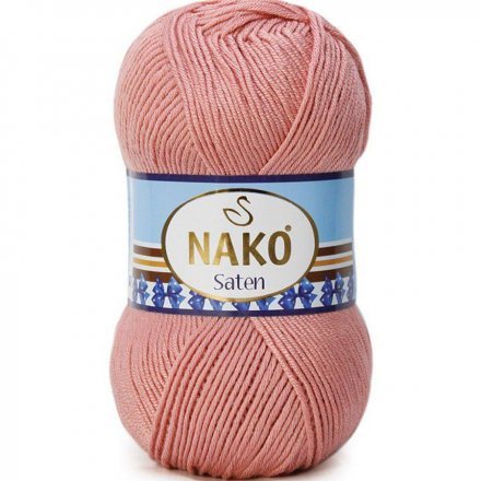 Пряжа Nako SATEN 100 11632 персиковый (5 мотков)