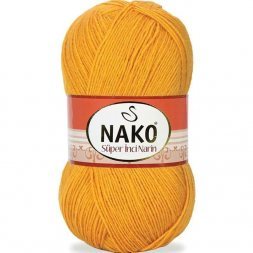 Пряжа Nako SUPER INCI NARIN 10129 горчица (5 мотков)