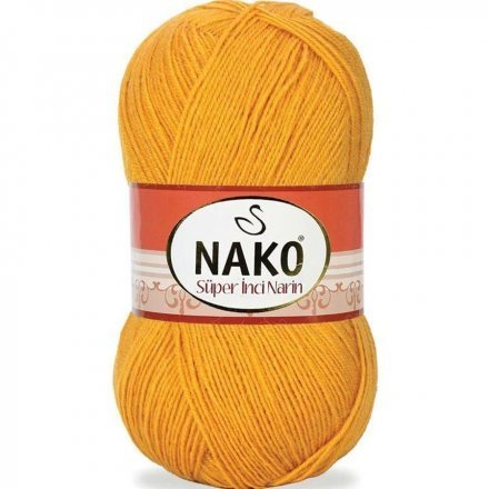 Пряжа Nako SUPER INCI NARIN 10129 горчица (5 мотков)