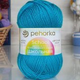 Пряжа Пехорка ШКОЛЬНАЯ 583 бирюза (5 мотков)