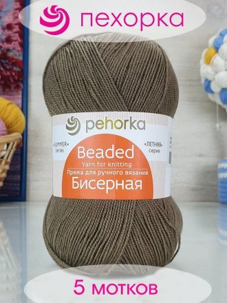 Пряжа Пехорка БИСЕРНАЯ 388 т.верба (5 мотков)