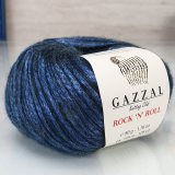 Пряжа Gazzal ROCK-N-ROLL 13192 синий (10 мотков)