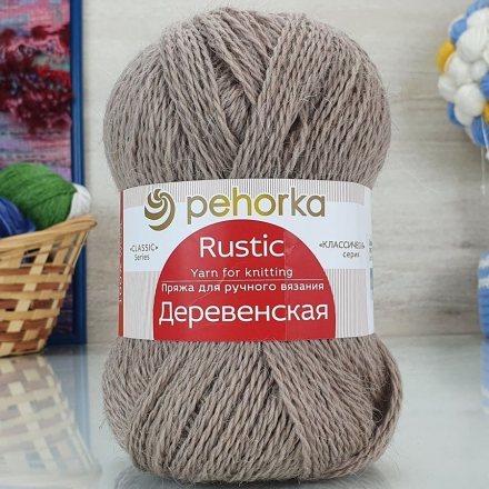 Пряжа Пехорка ДЕРЕВЕНСКАЯ 388 т.верба (10 мотков)