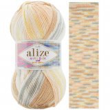 Пряжа Alize HAPPY BABY NEW MULTI COLORS 52999 принт (5 мотков)
