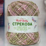 Пряжа M&amp;h СТРЕКОЗА FINE 146 салат/розовый/бежевый (1 моток)