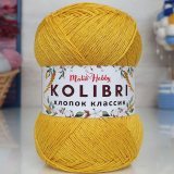 Пряжа M&amp;h KOLIBRI ХЛОПОК КЛАССИК 047 желтый (2 мотка)