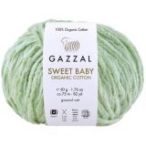 Пряжа Gazzal SWEET BABY ORGANIC COTTON 2606 салатовый (5 мотков)