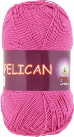 Пряжа Vita cotton PELICAN 4009 т.розовый