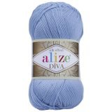 Пряжа Alize DIVA SILKY EFFECT 350 голубой (5 мотков)